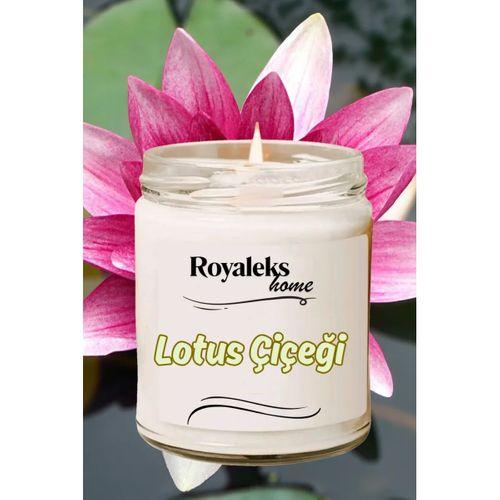 Doğal Özel Seri Kokulu Dekoratif Kavanoz Mum 210 cc - Lotus Esansı - RYL