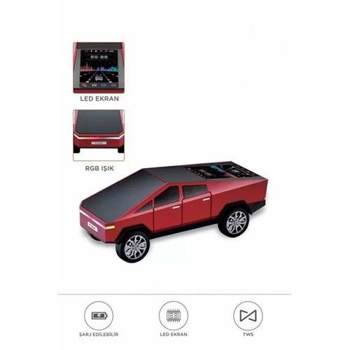 D68 Cyber Model Araba Tasarımlı Bluetooth Hoparlör 15w Güçlü Ses Rgb Led /tws/usb Kırmızı