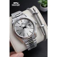 Slazenger İtalyan Tasarım Bileklik Hediyeli 2 Yıl Garantili 10 Atm Çelik Erkek Kol Saat ESL2583E330