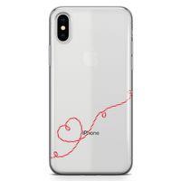 Apple iPhone XS Kılıf Şeker Kalp Arka Kapak Koruma Desenli Full Koruyucu