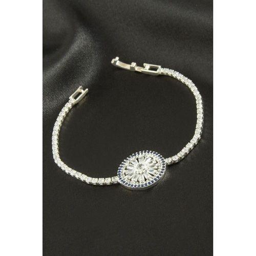 Yuvarlak Zirkon Taşlı Çocuk Bileklik 16 cm