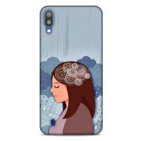 Samsung Galaxy M10 Kılıf Depresyon (30) Silicone Case Şeker Pembe Sarı