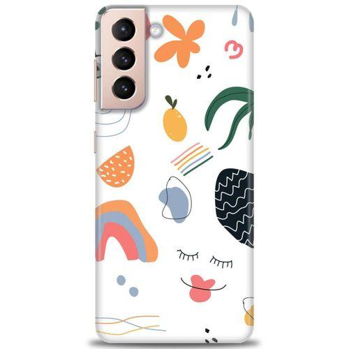 Samsung Galaxy S21 Kılıf HD Baskılı Kılıf - Drawing + Tam Ekran Koruyucu
