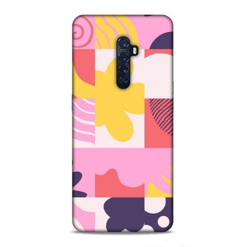 Oppo Reno 2 Uyumlu Kılıf Insomnia (22) Tam Koruma Kılıfı Pembe Sarı