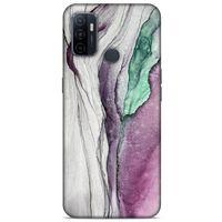 Huawei P40 Uyumlu Kılıf Mor Delisi (29) Arka Koruma Kılıfı Mermer