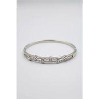 Taşlı Vip Bilezik - Gümüş