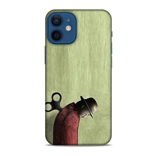 Apple iPhone 12 Mini Kılıf Depresyon (48) Bumper Kılıf Kahve Yeşil
