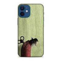 Apple iPhone 12 Mini Kılıf Depresyon (48) Bumper Kılıf Kahve Yeşil