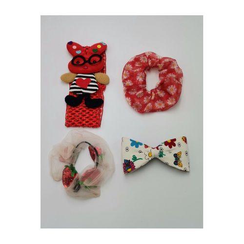 Renkli Desenli Taç Toka Bandana Set