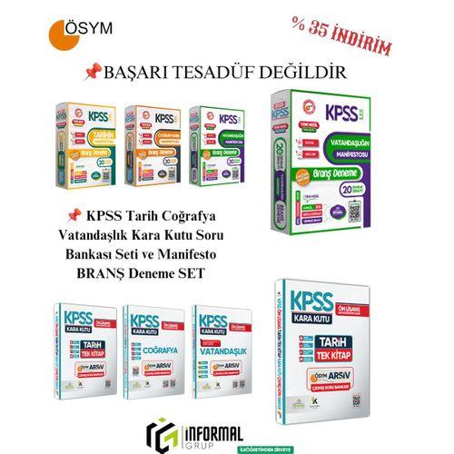 KPSS Önlisans Tarih Coğrafya Vatandaşlık Kara Kutu Soru Bankası Seti ve Manifesto BRANŞ Deneme SET
