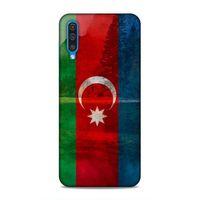 Samsung Galaxy A30s Uyumlu Kılıf Azarbaijan (43) Thin Fit Kılıf Bayrak Manzara