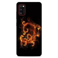 Lopard Samsung Galaxy A41 Uyumlu Kılıf FireX (25) Antişok Kapak Ateş Kırmızı