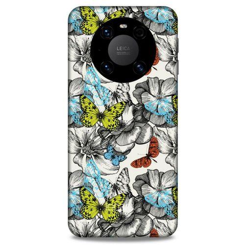 Lopard Huawei Mate 40 Pro Uyumlu Kılıf Kelebek Etkisi (22) Tam Koruma Kılıfı