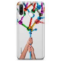 Huawei P30 Lite Kılıf Bağlılık Arka Kapak Koruma Desenli Full Koruyucu