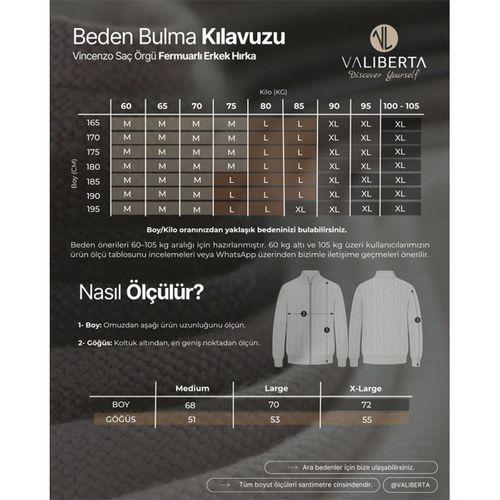Vincenzo Anti-Peeling Tüylenmez Saç Örgü Triko Fermuarlı Hırka - İndigo