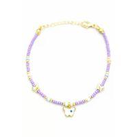 Kelebek Boncuk Bileklik - Mor