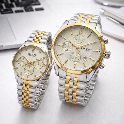 Tom Jones Çiftlere Ve Sevgililere Özel 3 Atm 2 Yıl Garantili Bay Ve Bayan Çift Saati CF.TJ.M002