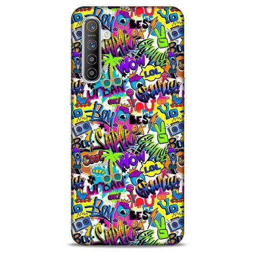 Graffitix (22) Desenli Silikon Kapak Oppo Realme XT Kılıf