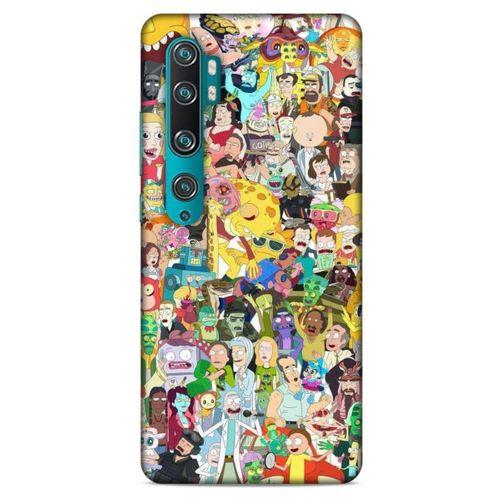 Xiaomi Mi Note 10 Pro Uyumlu Kılıf Rick And Morty (36) Glitter Kılıf Cop Morty