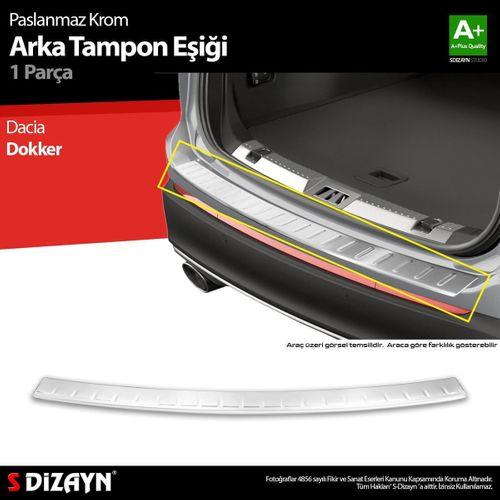 S-Dizayn Dacia Dokker Krom Arka Tampon Eşiği 2012 Üzeri A+ Kalite