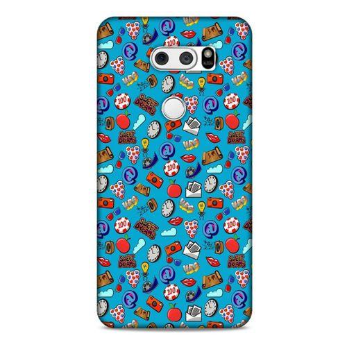 Retro (21) Desen Koruyucu Kapak Renkli LG K40S Kılıf