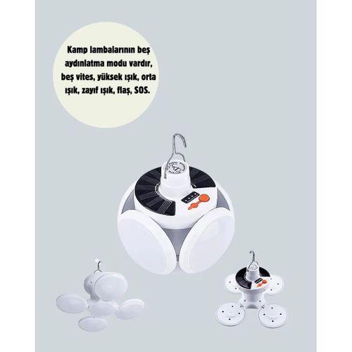 360 Derece Katlanabilir Solar Led Aydınlatma Çadır Lambası