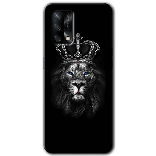 Potkal Hediye Fabrikası Oppo A54 Kılıf HD Desen Baskılı Arka Kapak - King Lion