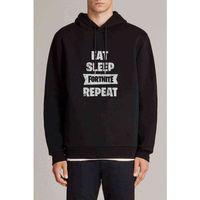 Fortnıte Baskılı Siyah Erkek Kapşonlu Sweatshirt