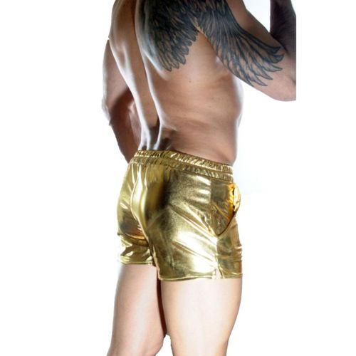 Erkek Gold Lame Short