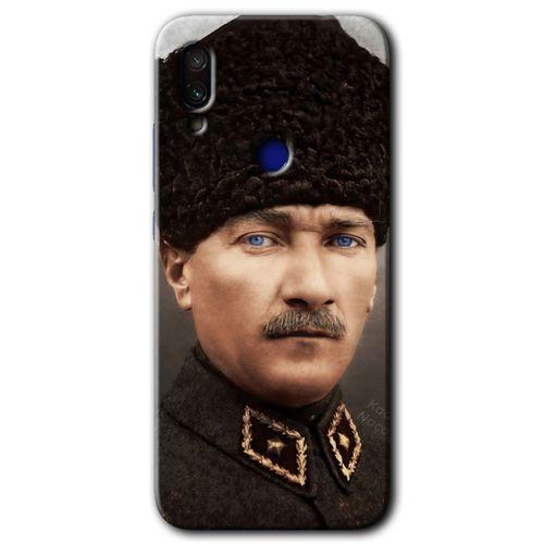Redmi Note 7 Kılıf HD Desen Baskılı Arka Kapak - Başkomutan Atatürk