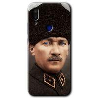 Redmi Note 7 Kılıf HD Desen Baskılı Arka Kapak - Başkomutan Atatürk