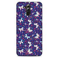 Huawei Mate 20 Lite Kılıf Kelebek Etkisi (3) Kapak Kırmızı Lacivert