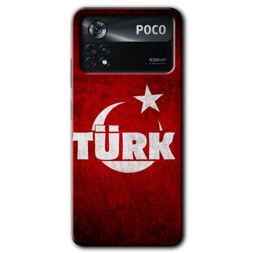 Poco x4 Pro Kılıf HD Desen Baskılı Arka Kapak - Ayyıldız Türk