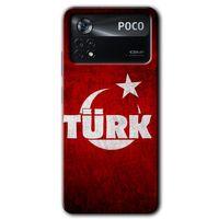Poco x4 Pro Kılıf HD Desen Baskılı Arka Kapak - Ayyıldız Türk