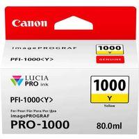 Feyza Bilişim® Canon PFI-1000 Y (Yellow) Sarı A2 Yazıcı Orijinal Mürekkep Kartuş 80 ml. (0549C001)