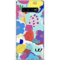 Samsung Galaxy S10 Plus Kılıf HD Baskılı Kılıf - Flowers + Tam Ekran Koruyucu
