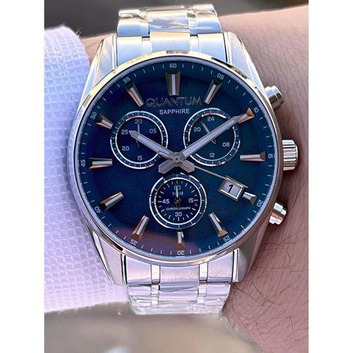 Quantum Sapphire Cizilmez Cam Çelik Kordon İç Kadran Fonksiyonları Aktif 10 Atm Erkek Kol Saat NQ390