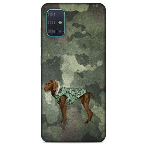 Samsung Galaxy A51 Kılıf Köpek Kıyafetleri (49) Ultra Silikon Kılıf Kamuflaj Mont