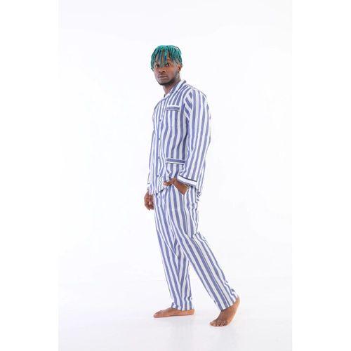 Kocabey 4007 Uzun Kol Çizgili Gaffur Erkek Pijama Takım
