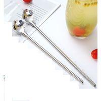 Paslanmaz Metal 2 li Kaşıklı Pipet Fırça Seti