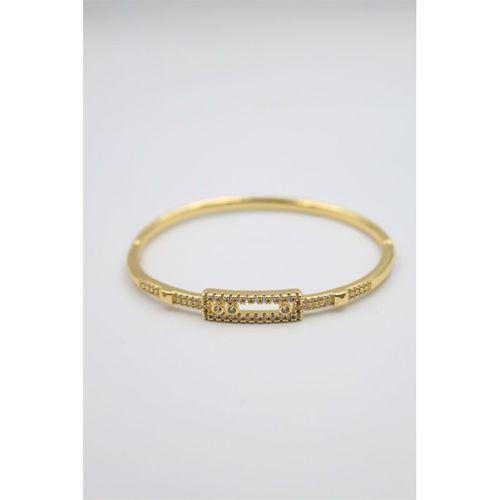 Taşlı Vip Bilezik - Altın