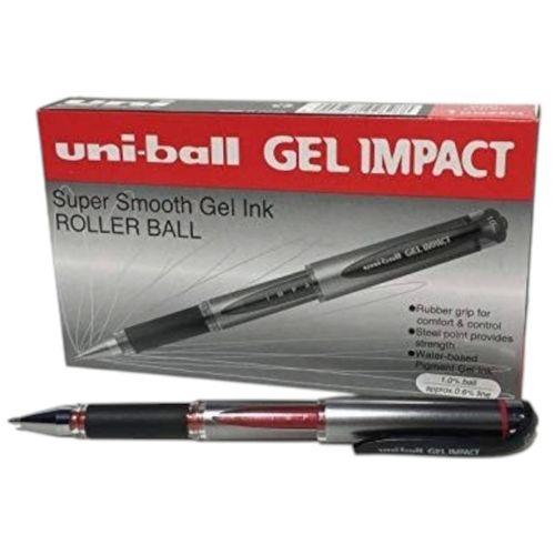 UNİBALL GEL IMPACT ( 1.0 ) İMZA KALEMİ KIRMIZI ( Üç Adet )