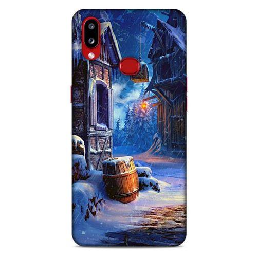 Samsung Galaxy A10s Kılıf Snowix (46) Core Armor Kılıf Kahverengi Mavi