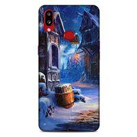 Samsung Galaxy A10s Kılıf Snowix (46) Core Armor Kılıf Kahverengi Mavi