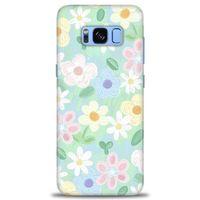 Samsung Galaxy S8 Plus Kılıf HD Baskılı Kılıf - Çiçekk + Tam Ekran Koruyucu