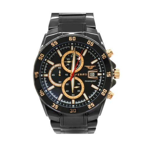 Ferro Siyah Renk Çelik Kordonlu Erkek Kol Saati TH-FM31216A-G