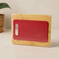 Bambu ve Plastik Kesme Tahtası 2'li Set (22x28 & 15x25 cm)