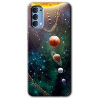 OPPO Oppo Reno 4 Kılıf HD Desen Baskılı Arka Kapak + Temperli Cam - Cosmos