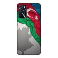 Oppo A16 Uyumlu Kılıf Azarbaijan (9) Kılıf Kumaş Bayrak