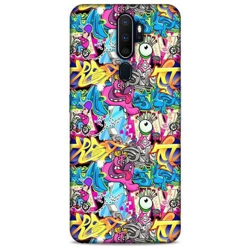 Graffitix (7) Desenli Silikon Kapak Oppo A5 2020 Kılıf